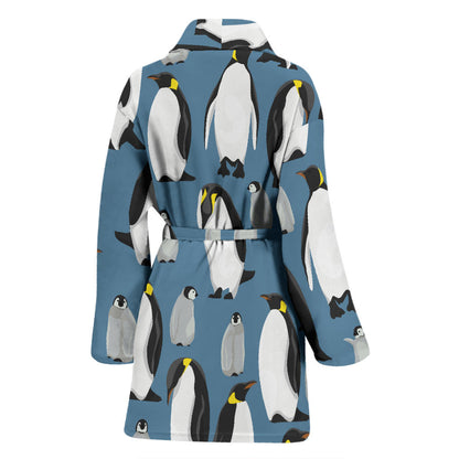Penguin Pattern Print Design A03 Women Bathrobe