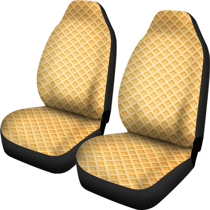 Waffle Texture Print Design LKS302 Car Seat Covers
