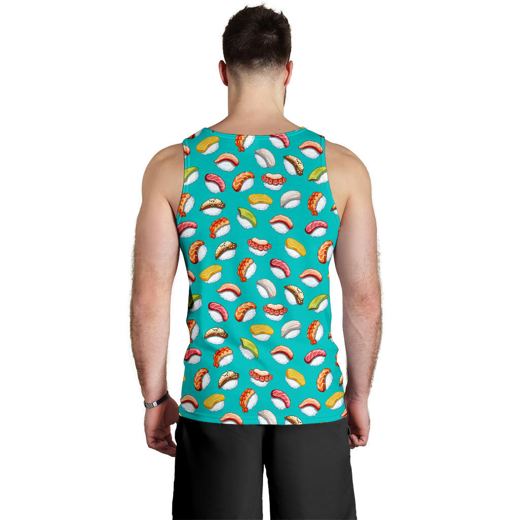 Sushi Themed Print Men Tank Top