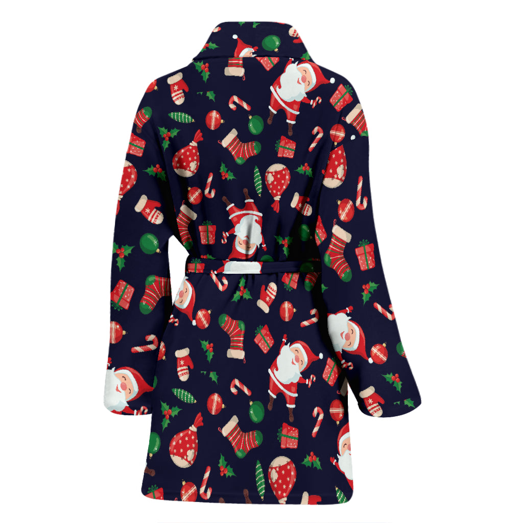 Santa Christmas Themed Print Design LKS304 Women Bathrobe