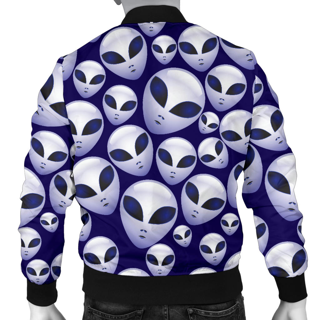 Alien Head Extraterrestrial Men Bomber Jacket