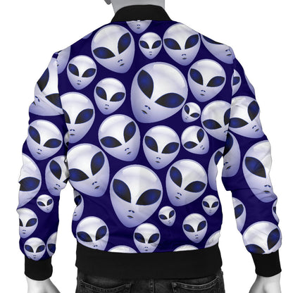 Alien Head Extraterrestrial Men Bomber Jacket