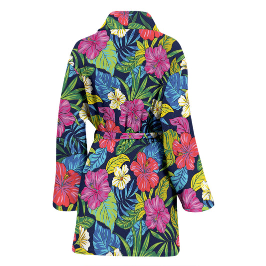 Hibiscus Print Design LKS3010 Women Bathrobe