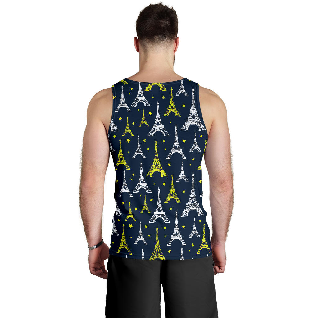 Eiffel Tower Star Print Men Tank Top