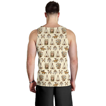 Native Indian Pattern Design Print Men Tank Top