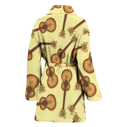Acoustic Guitar Print Design LKS402 Women Bathrobe