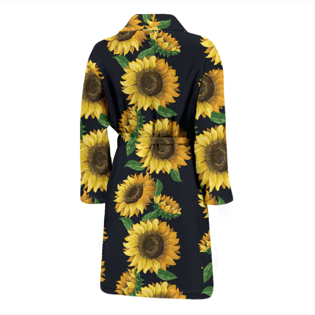 Sunflower Print Design LKS306 Men Bathrobe