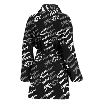 Vikings Print Design LKS306 Women Bathrobe