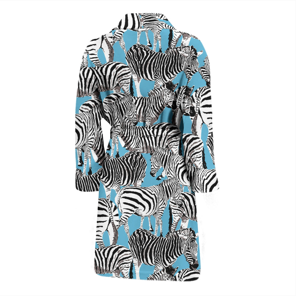 Zebra Print Design LKS305 Men Bathrobe