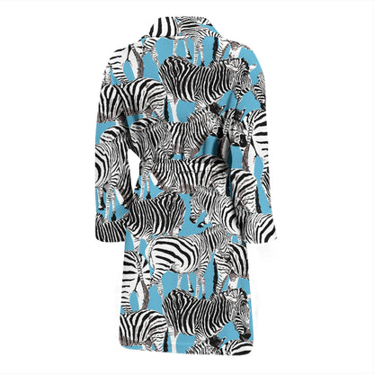 Zebra Print Design LKS305 Men Bathrobe