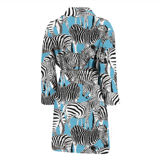 Zebra Print Design LKS305 Men Bathrobe