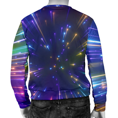 Celestial Rainbow Speed Light Men Long Sleeve Sweatshirt