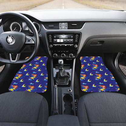 Fairy with Moon Print Pattern Car Floor Mats Front Back