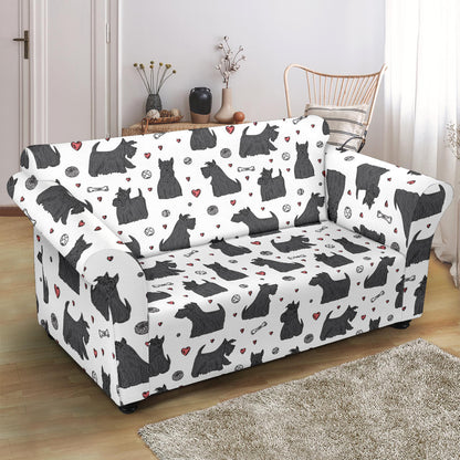 Scottish Terriers Print Design LKS3015 Loveseat Couch Slipcover