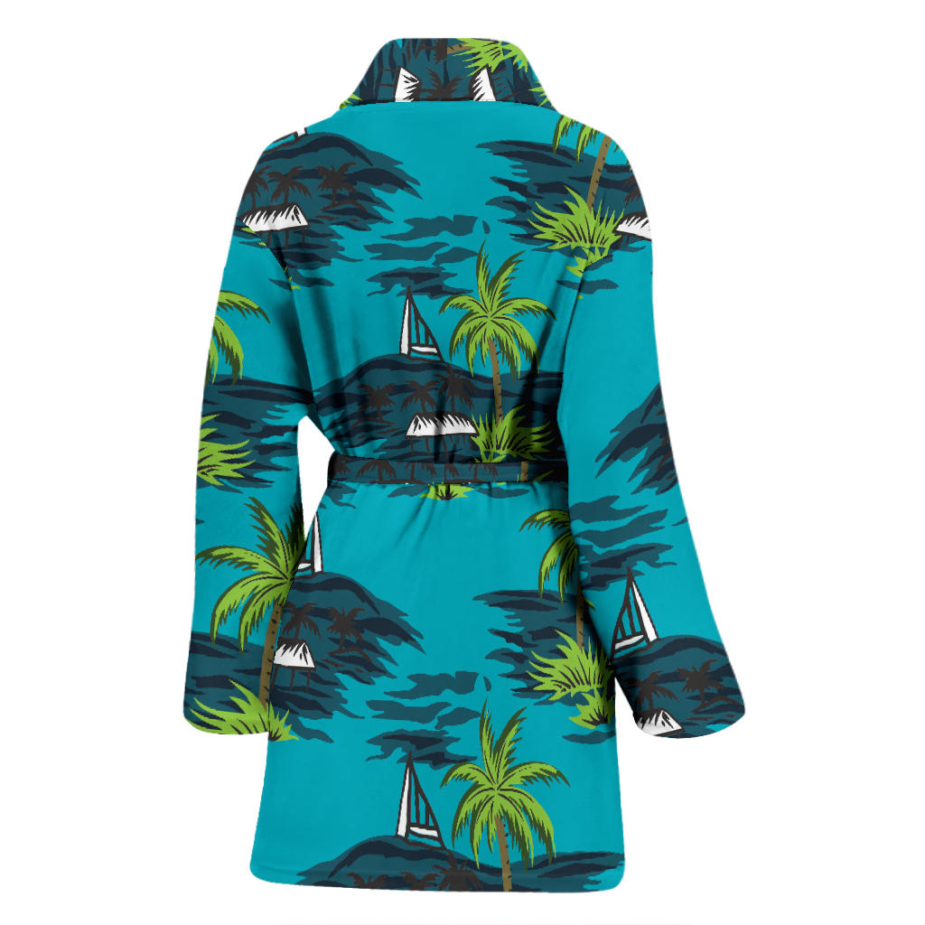 Pacific island Pattern Print Design A01 Women Bathrobe
