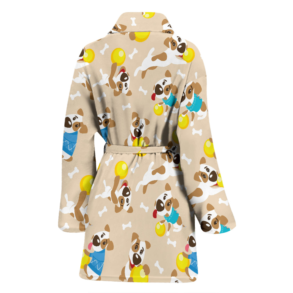 Russell Terriers Cute Print Design LKS304 Women Bathrobe