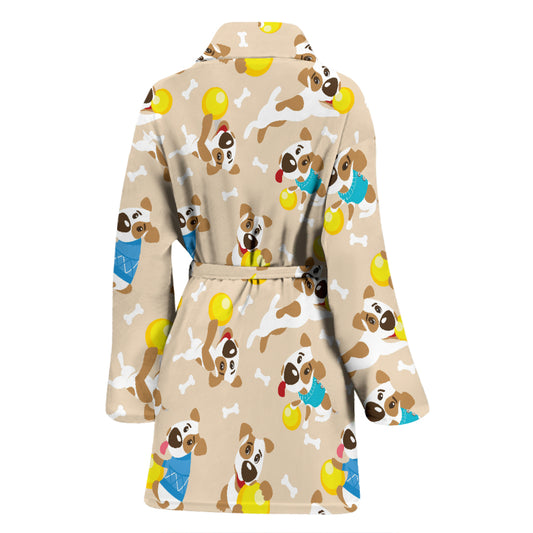 Russell Terriers Cute Print Design LKS304 Women Bathrobe