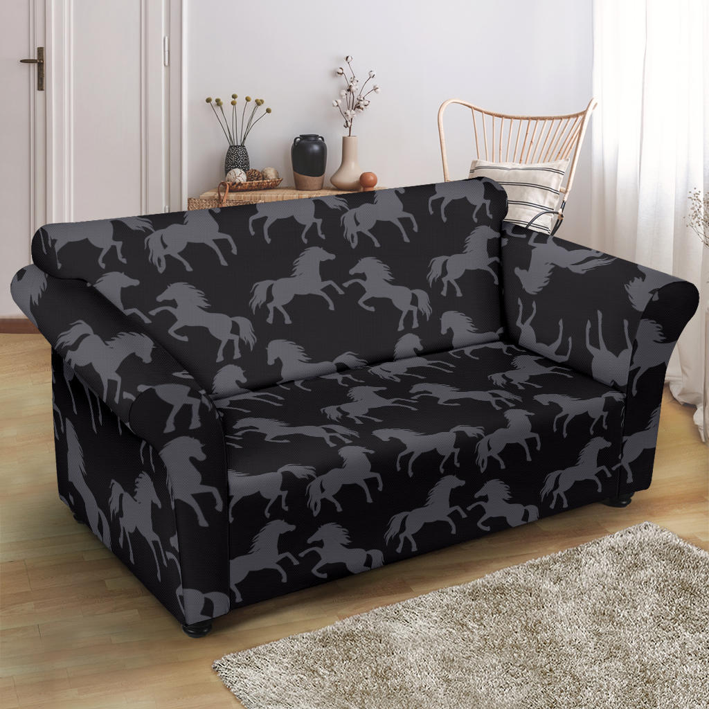 Horse Print Design LKS305 Loveseat Couch Slipcover