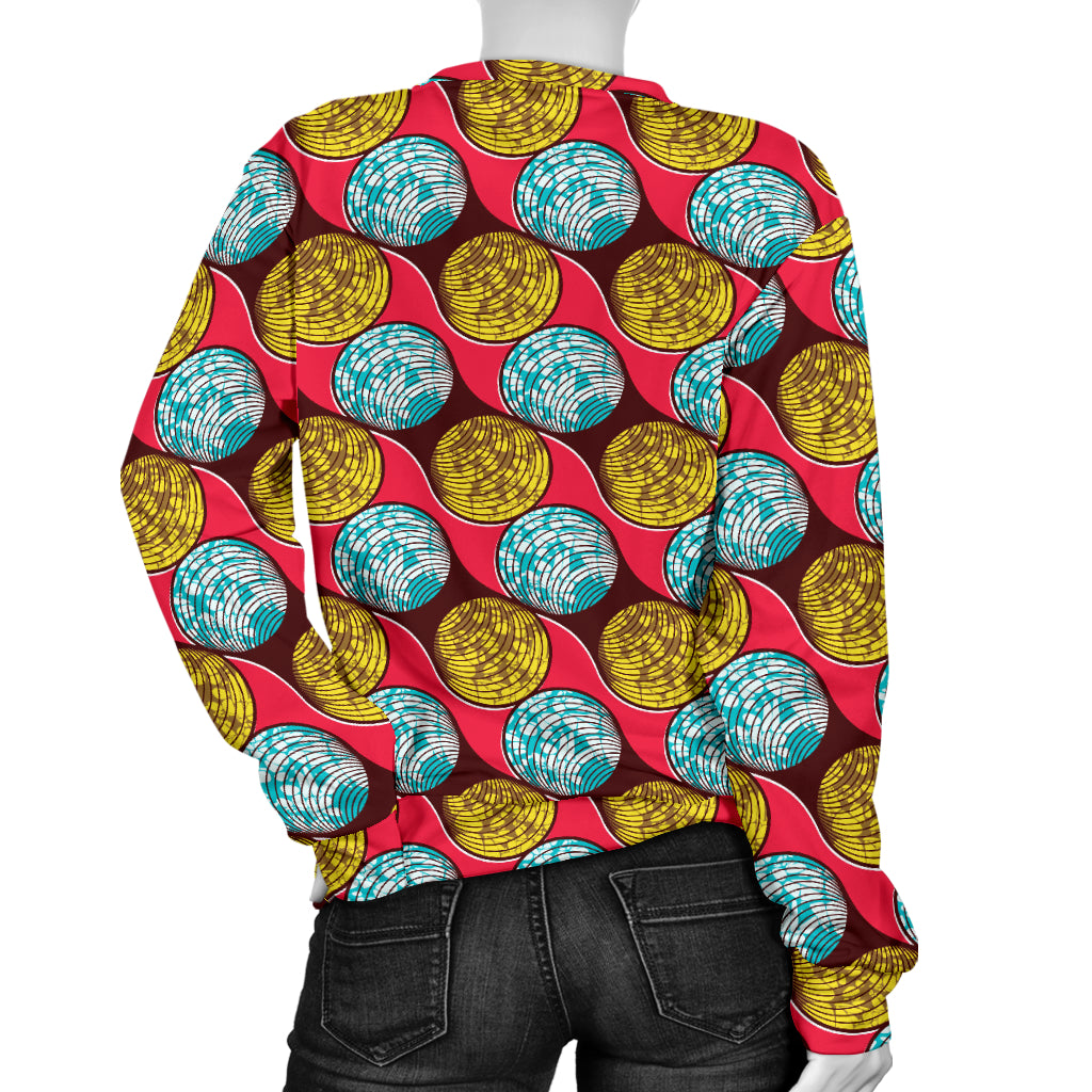 African Fashion Print Pattern Women Long Sleeve Sweatshirt