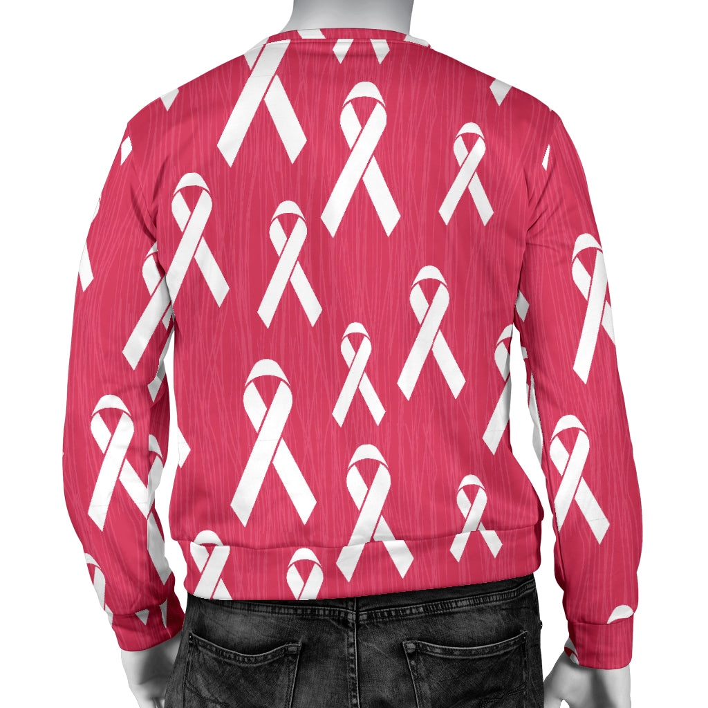 Breast Cancer Awareness Symbol Men Long Sleeve Sweatshirt