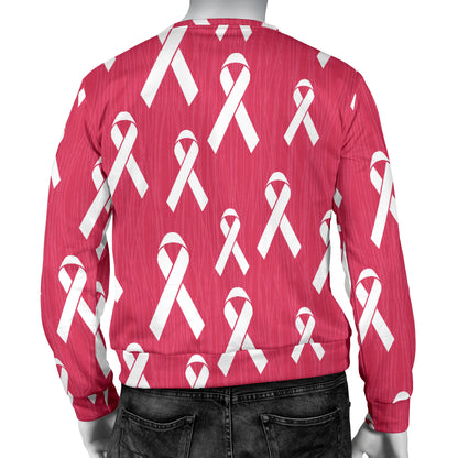 Breast Cancer Awareness Symbol Men Long Sleeve Sweatshirt