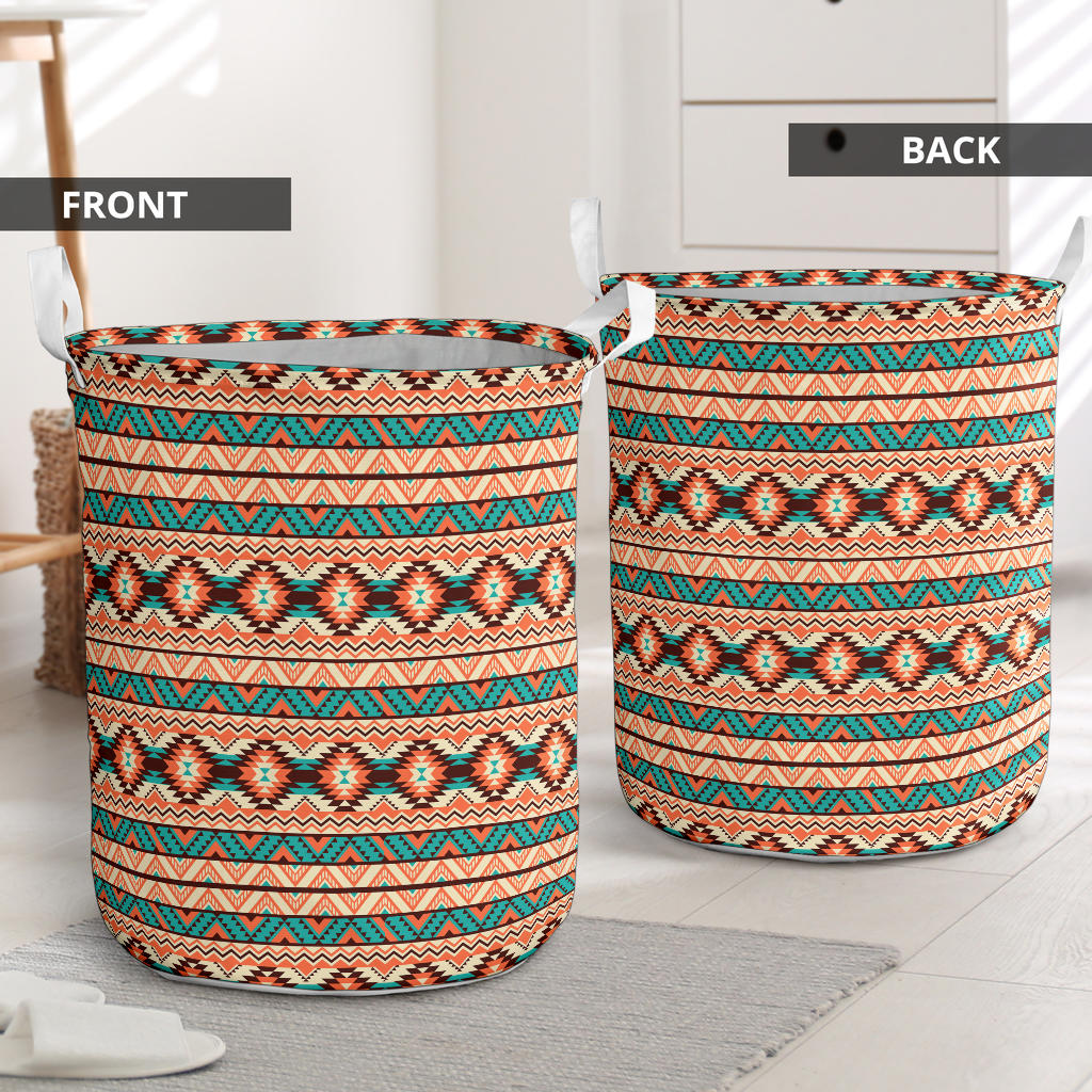 Navajo Western Style Print Pattern Laundry Basket