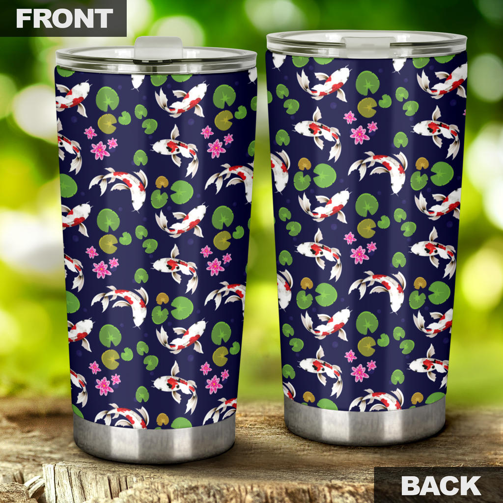 Koi Carp Pattern Design Themed Print Tumbler