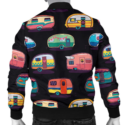 Camper Camping Pattern Men Bomber Jacket