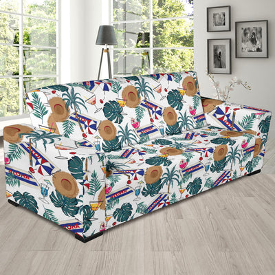 Aloha Hawaii Beach Pattern Print Design 04 Sofa Slipcover