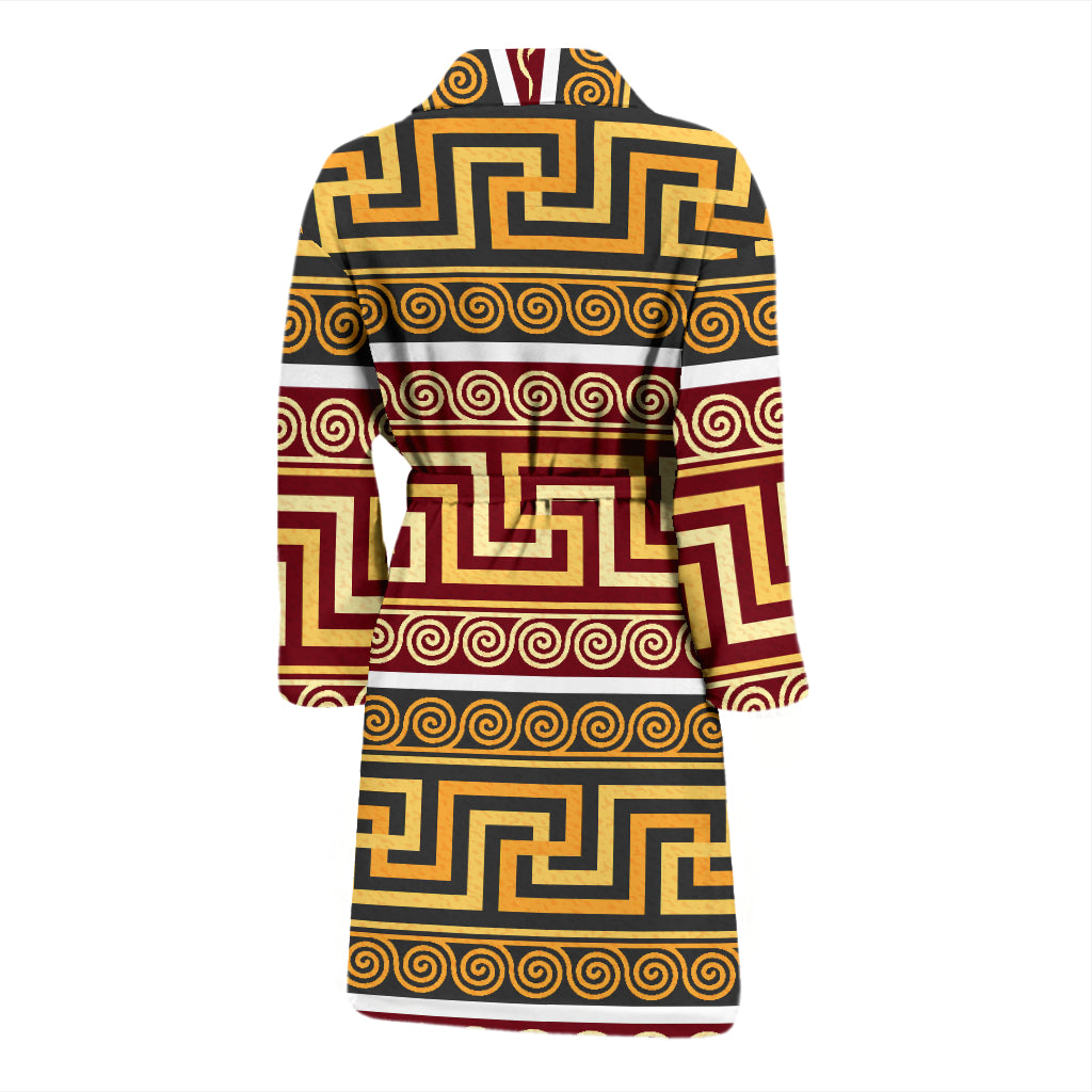 Ancient Greek Pattern Print Design LKS302 Men Bathrobe