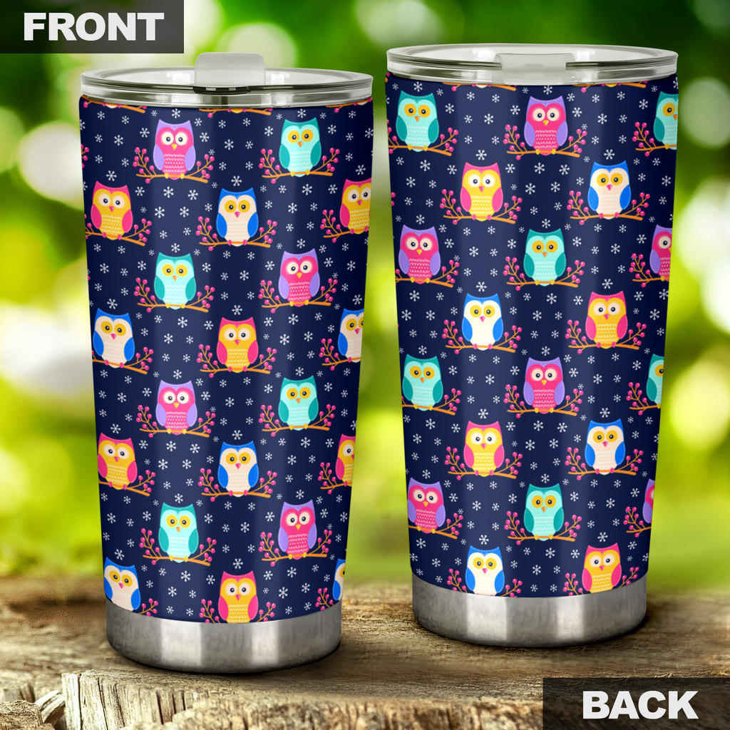 Owl Cute Themed Design Print Tumbler