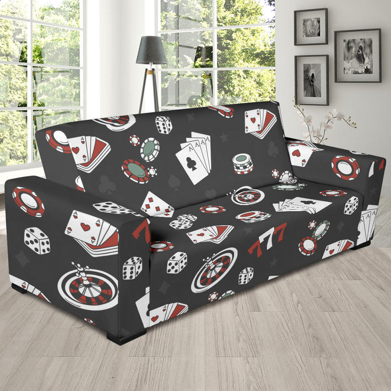 Casino Pattern Print Design 02 Sofa Slipcover