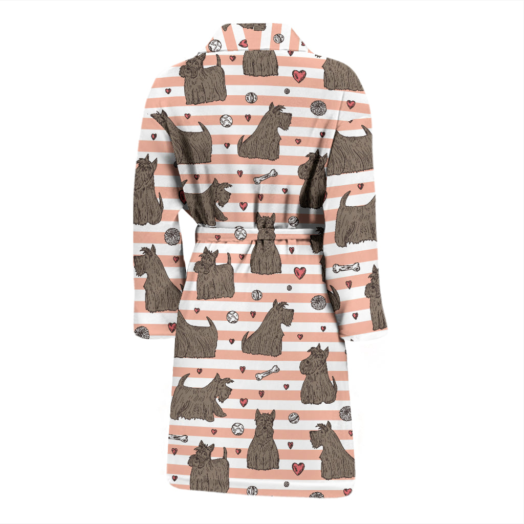 Scottish Terriers Print Design LKS3016 Men Bathrobe
