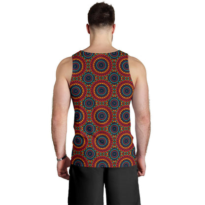 Bohemian Mandala Style Print Men Tank Top