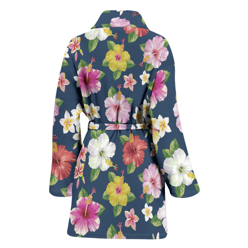 Hibiscus Sweet Print Design LKS304 Women Bathrobe