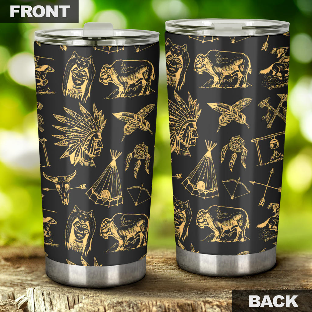 American indian Gold Style Tumbler