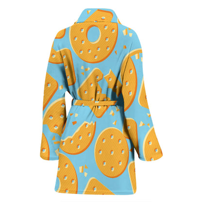 Cracker Pattern Print Design 02 Women Bathrobe
