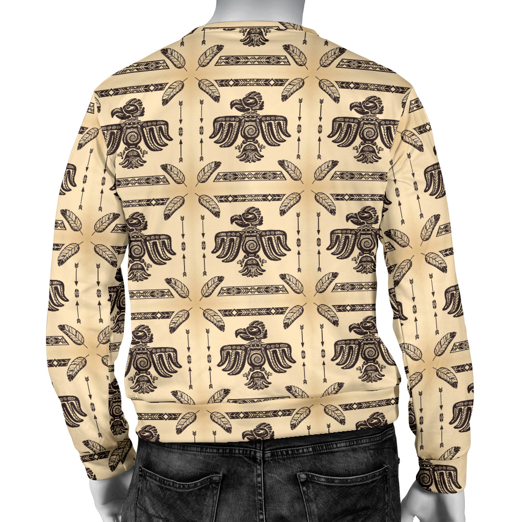 Native American Themed Design Print Men Long Sleeve Sweatshirt