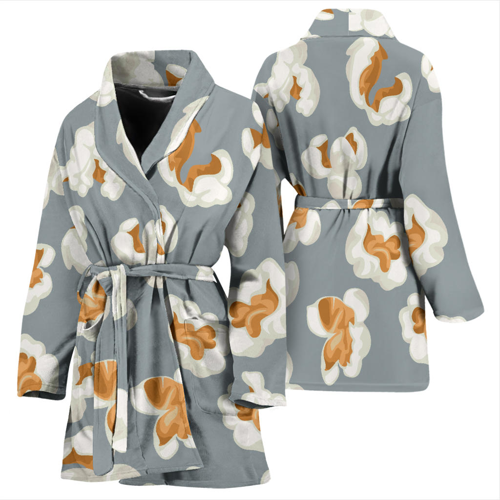 Popcorn Pattern Print Design A05 Women Bathrobe