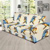 Kingfisher Pattern Print Design 01 Sofa Slipcover