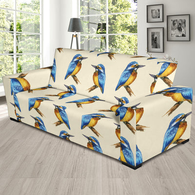 Kingfisher Pattern Print Design 01 Sofa Slipcover