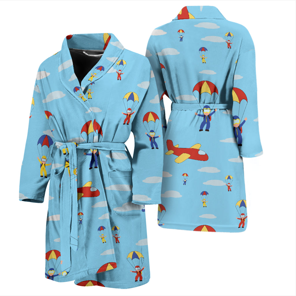 Skydiver Print Design LKS304 Men Bathrobe