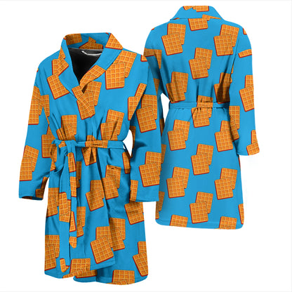 Waffle Print Design LKS304 Men Bathrobe