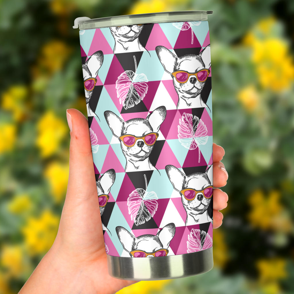 Chihuahua Cute Triangle Pattern Tumbler