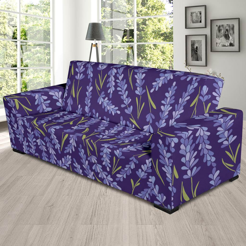 Lavender Pattern Print Design 03 Sofa Slipcover