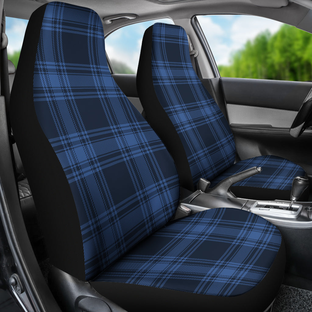 Tartan Blue Print Design LKS304 Car Seat Covers