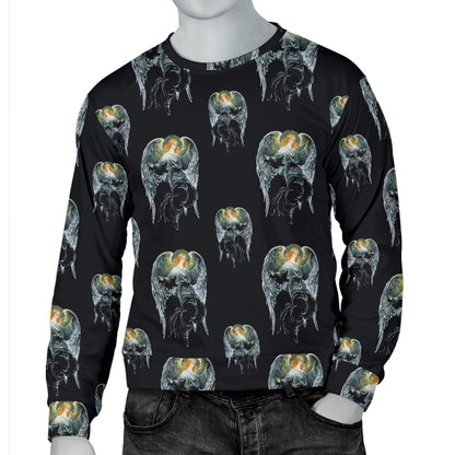 Angel with Wings Cute Design Print Men Long Sleeve Sweatshirt