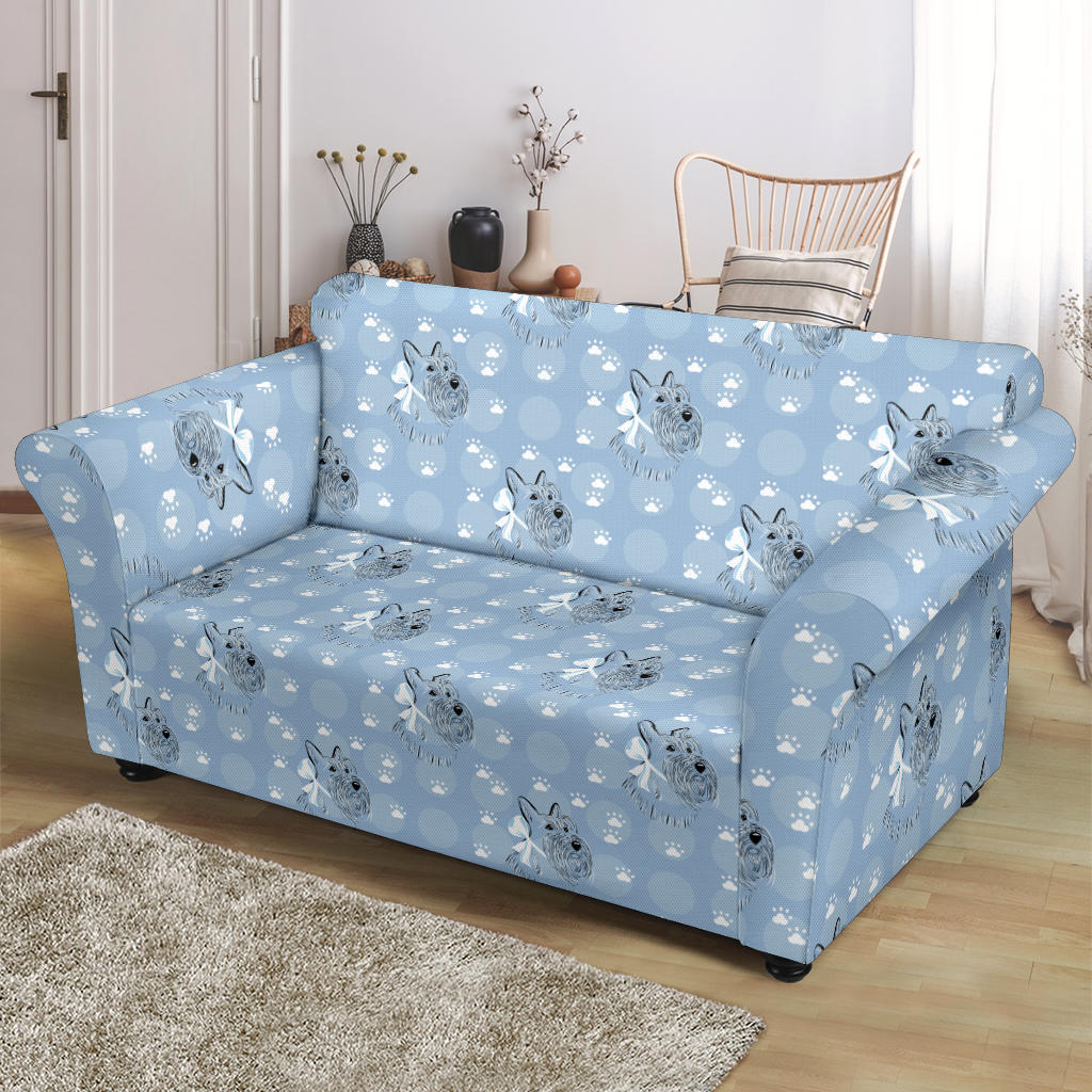 Scottish Terriers Print Design LKS308 Loveseat Couch Slipcover