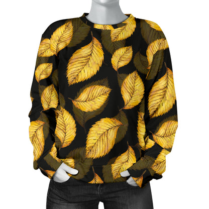 Elm Leave Summer Print Pattern Women Long Sleeve Sweatshirt