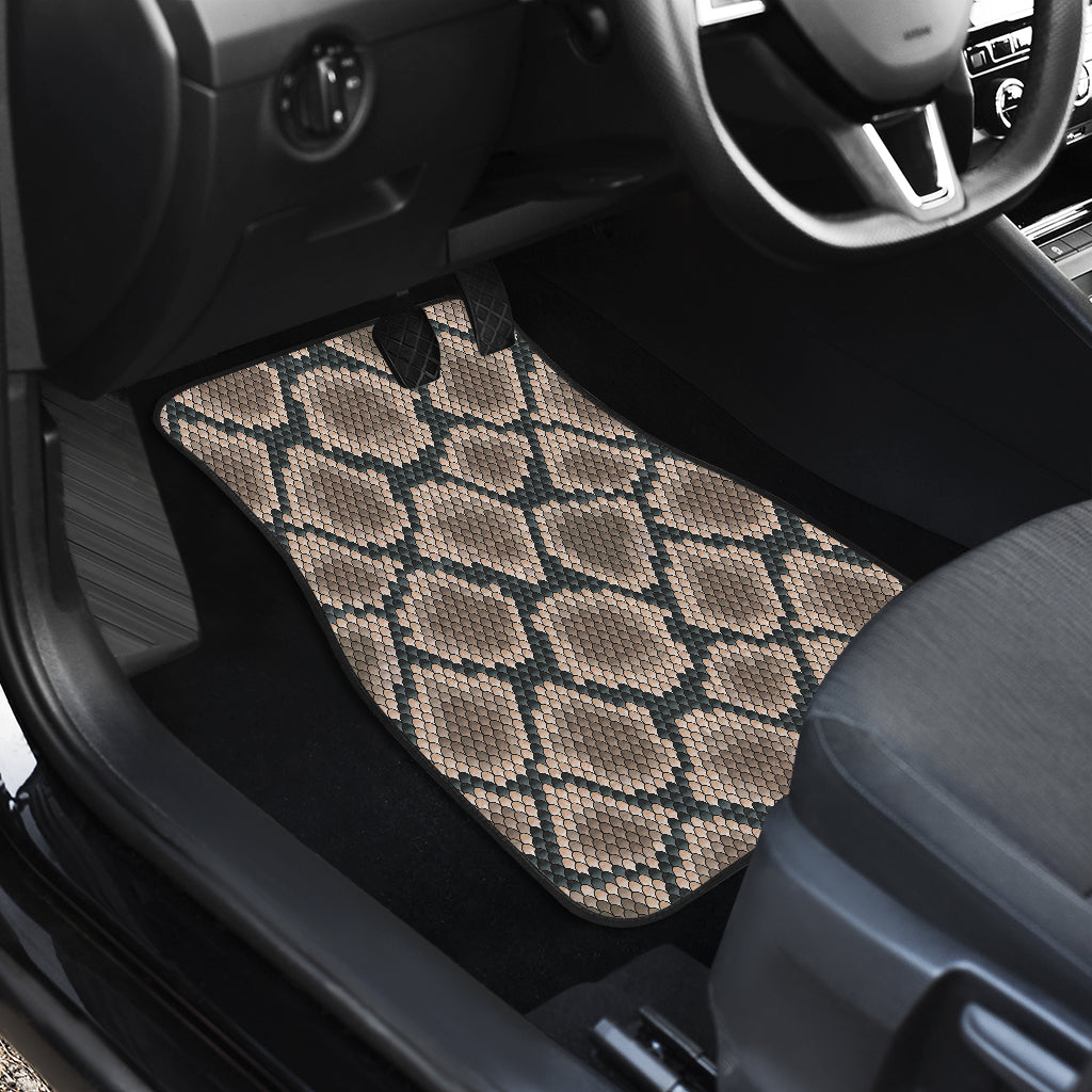 Snake Skin Design Print Car Floor Mats Front Back